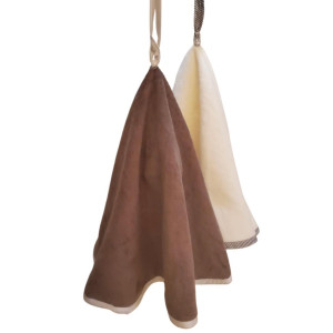 Turkish Cotton Hand Towels 2 Piece - 1 Brown, 1 Cream